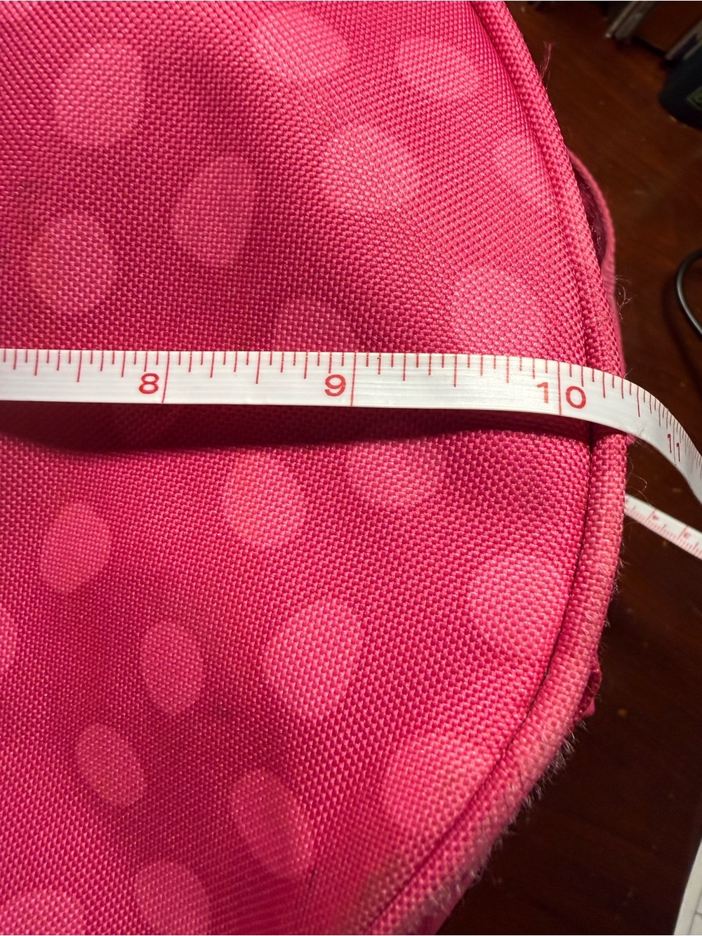 thirty-one Hot Pink Polka Dot Tote/gym Bag w/handles, no shoulder strap - Picture 7 of 11